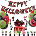 Halloweenske balóny Garland Kit čierna červená s a