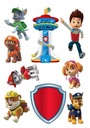 PAW PATROL Tortová oblátka PAW PATROL CHARAKTERY cukor potlač A4