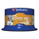 VERBATIM DVD-R 4,7GB x16 na potlač, balenie 50 ks. koláč