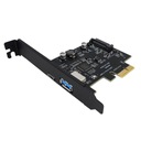 Karta adaptéra PCIe 1X na USB A+C 3.1 Gen2 10 Gb/s