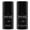 INLAQ Base + Top Hybrid Set - Matný vrchný a základný lak 2x 6ml