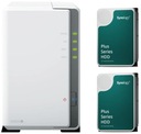 SÚBOROVÝ SERVER SYNOLOGY DS223J 2-PÁROVÝ + 2 X DISK