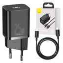 BASEUS RÝCHLA SIEŤOVÁ NABÍJAČKA USB-C UNIVERZÁLNA PRE TELEFÓN 25W + KÁBEL