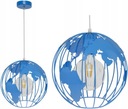 Závesná guľová lampa Blue Globe, stropný luster, LED E27