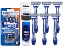 GILLETTE BLUE 3 JEDNORÁZOVÉ ŽIELKY 6 KUSOV + GÉL NA HOLENIE BALZAM 75ml