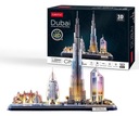 3D PUZZLE CITYLINE LED Dubaj 182 dielov Panorama BLOCKS