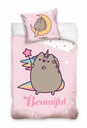 Bavlnené obliečky 140x200 Pusheen Unicorn Pink