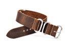 Remienok na hodinky 18MM BROWN NATO ZULU Vintage Leather