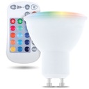 GU10 RGB + Biela LED žiarovka 5W s diaľkovým ovládaním 250lm