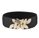 Opasok dámsky opasok BLACK WIDE BUCKLE BOHO LEAVES