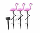 3 x dekoratívna solárna lampa Flamingo do záhrady