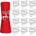 12x Svadobné obrúčky krúžky na obrúsky REINDEER