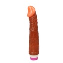 REALISTICKÝ GÉLOVÝ VIBRATOR NA PENIS HNEDÝ