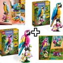 SET 2 LEGO CREATOR 3V1 31136 EXOTICKÁ PÁRTY MODRÁ + RUŽOVÁ 31144