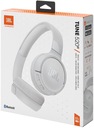 Slúchadlá JBL TUNE 520BT WHITE až 57 hodín prevádzky