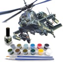 AH-64A Peten APACHE Stavebnica modelu + FARBY, LEPIDLO