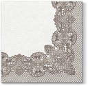 Obrúsky 40x40 skladané AIRLAID hnedá Royal Lace a'50 (16)