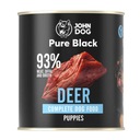 John Dog Pure Black Deer Mokré krmivo pre psov pre šteniatka, plechovka 800g