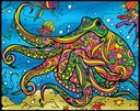 Zamatová omaľovánka 29,7x21 Colorvelvet Octopus - Taliansko