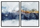 OBRAZOVÉ PLAGÁTY V RÁME 33x43cm Diptych Hory P830