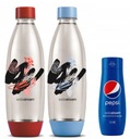 SodaStream Fuse 1L fľaša x2 farby + PEPSI sirup