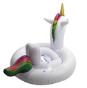 * Biely PVC nafukovací kruh Unicorn so sedadlom