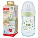 NUK NATURE SENSE SKLENENÁ FĽAŠA 240 ML SILIKÓNOVÝ ČISTIČ M