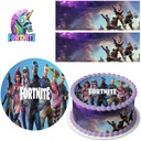 SET FORTNITE ZÁBAVKY NA TORTY + DVA OBVODY+TEXT