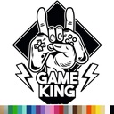 Samolepka na stenu GAMING GAME KING GRACZ 44x51 cm