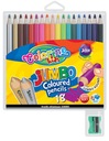 JUMBO ceruzky okrúhle 18 KOL + COLORINO SHARPER