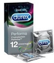 Durex Performa, kondómy s lubrikantom, 12 ks.