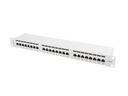 Patch panel Lanberg PPS6-1024-S 24 port 1U kat.6 tienený sivý