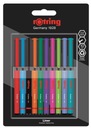 ROTRING jemné linky rôzne farby FINISHLINE 10 ks