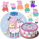 PEPPA PIG CAKE + 8 ZNAKOV + TEXT