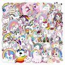 Vodotesné samolepky Rainbow UNICORNS súprava 50 ks stickerbomb jednorožca