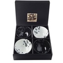 mij black white sushi set 4 misky 260 ml.