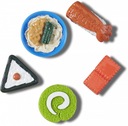 Ozdoby na topánky Crocs Jibbitz 3D Mini Sushi Party Pins 5 balení