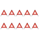 Výstražné trojuholníky, 10 ks, červené, 56,5x36,