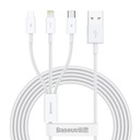 3v1 USB KÁBEL - typ C/mikro/Iphone BASEUS 1,5m