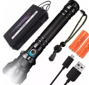 VOJENSKÁ TAKTICKÁ BATERKA VODEODOLNÁ IP67 LED XHP70 ZOOM USB 2X BATÉRIA 26650