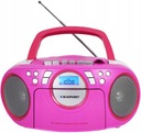 BLAUPUNKT FM CD AUX USB RÁDIO PREHRÁVAČ PRENOSNÝ RÁDIO BOOMBOX RUŽOVÝ