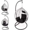 Závesné kreslo EGG Grey Black Garden Basket