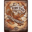 Nostalgický umelecký plagát 30x40 Harley Davidson Born