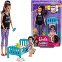 Barbie Doll Skipper Club Opatrovateľka čas ísť do postele