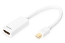 Displayport adaptérový kábel 1080p 60Hz FHD Typ miniDP/HDMI A M/F biely 0,15m