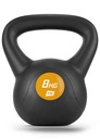 Bitúmenový kettlebell s hmotnosťou 8 kg činky