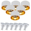 6x Halogen LED svietidlo White Gold + 6x GU10 stud