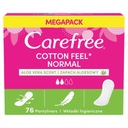 CAREFREE Cotton Feel Normal Aloe hygienické vložky 76 kusov