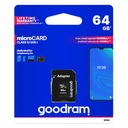 GOODRAM MICROSD CARD 64GB MICRO CL10 SD ADAPTÉR