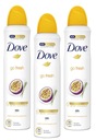 Dove Antiperspirant Go Fresh Passion Fruit 3x250ml